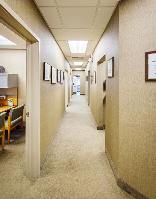 hallway in back office of north florida dentistry